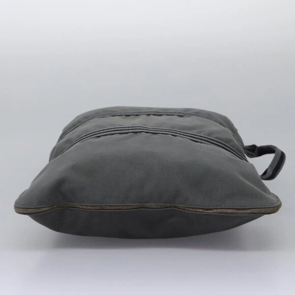 HERMES Fourre Tout Porte Documents Business Bag Canvas Gray Silver Auth 124325 - Picture 5 of 16